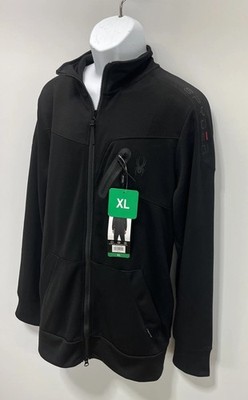 Men's Spyder ACTIVE ProW=B Jacket NWT Full Zip Black Polyester XL