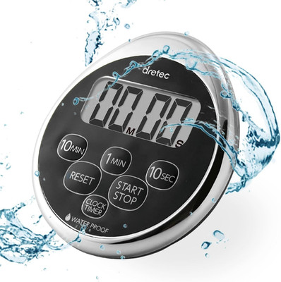 dretec Digitale Zeitschaltuhr Wasserdicht Dusche Magnetstütze Silber Neu Schwarz 