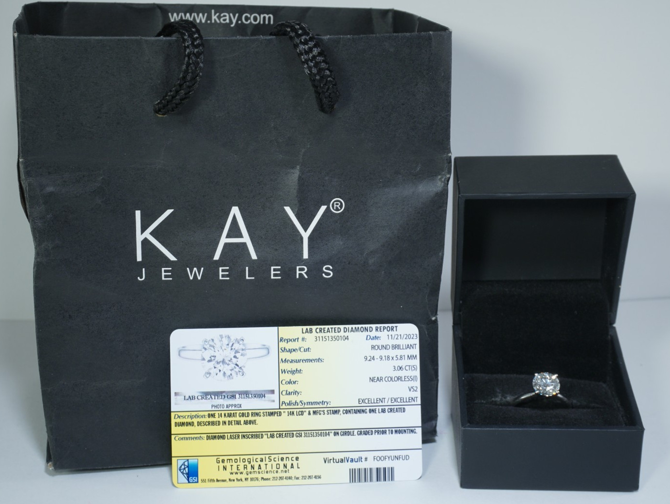 3ct Lab Created DIAMOND Solitaire Engagement Ring… - image 10