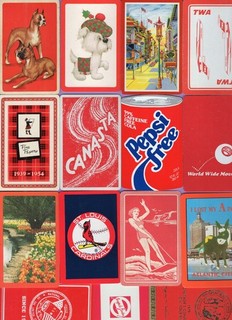 100 carte da gioco swap singole GRANDE LOTTO ROSSO TONO DIVERTENTE VARIETÀ ALCUNE DECO VINTAGE