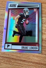 2022 Panini Score Drake London Silver Prizm Rookie Card #379 RC Falcons