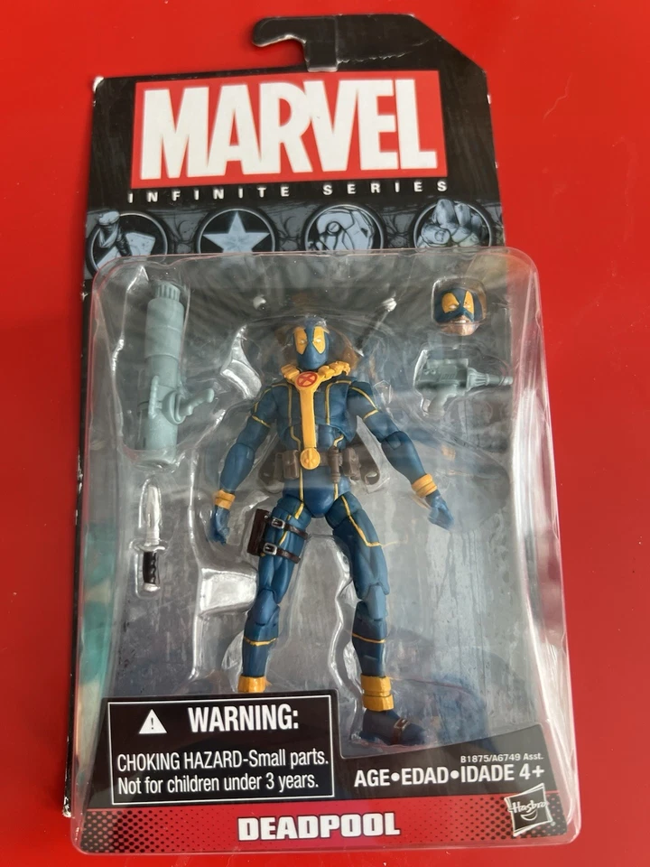 Figura de acción Hasbro Marvel Infinite Series Deadpool 3,75 pulgadas azul X-Men 2014 Foto 2 de 3