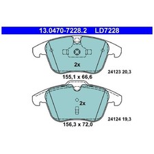 Satz Bremsbeläge Bremsklötze vorne für Land Rover Freelander 2 L359 | 2402010