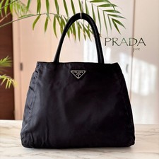 PRADA tessuto tote bag ladies men s hand black lightweight formal shoulder