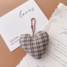 Fabric Forest Flower Keychain Heart Charm Jewelry For Girl Women Gift Bag Decor