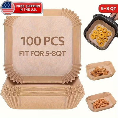 #ad #ad 100 Pack Non Stick Air Fryer Disposable Non stick Baking Parchment Paper Liners $3.99