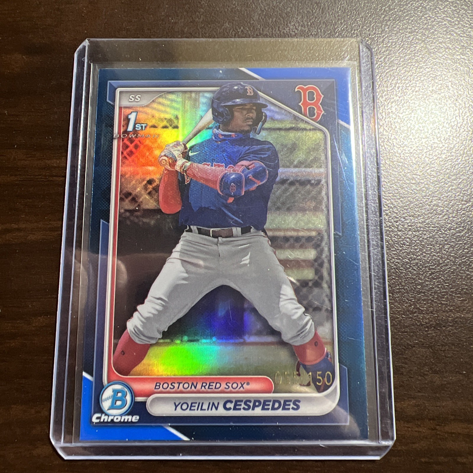 2024 Bowman Yoeilin Cespedes Chrome Blue Refractor 1st #/150 Red Sox