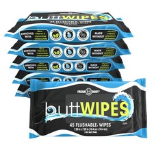 buttWIPES Flushable 270 Wipes - Pack for Adults - Water-Based Butt Wipes with...