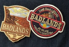 Badlands South Dakota Embroidered Patch 2 pc. 3-3.25" or so