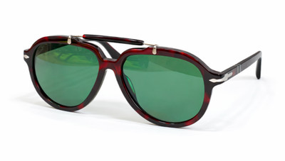 Persol Senna Sonnenbrille PO0202S Havanna/Grün 57-13-140 mm mit Etui Neu