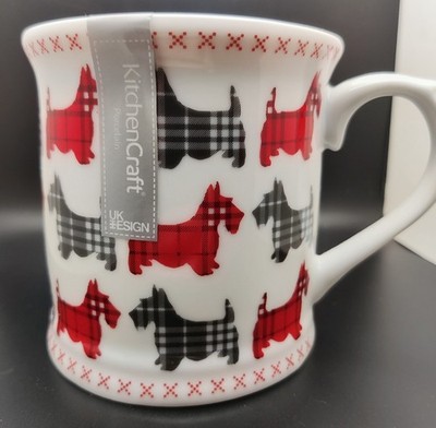 Kitchen Craft Scottie Mug Porcelain 12 oz.   Scottish Terrier.  Brand New.   