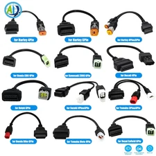 OBD2 Adapter 16Pin Diagnostic Connector Cablefor Honda YAMAHA Harley Motorcycle