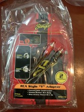 Stinger SPI21YM Y-Connector RCA Adapter 2 Male to 1 Female