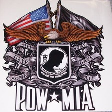 Powmia American Flag Eagle Flags Decal Decals Sticker Sticker