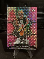 2022 Panini Mosaic Christian Watson Pink Camo #327 Rookie RC Green Bay Packers