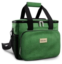 Cooler,Lunch Box, Insulated, Green, Nataka brand, Keeps Item Warm or Cold 12hour