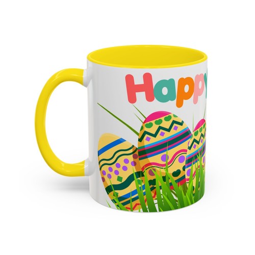 Tazza da caffè colorata con accento pasquale, decorazione primaverile, regalo di festa, tazza da tè, festiva - Foto 16 di 33