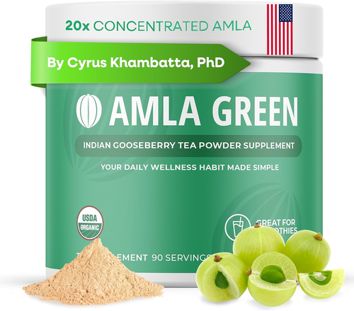 Amla Powder & Green Tea Superfood Supplement, 20X Ultra Concentrated Amla, An... - Picture 9 of 12