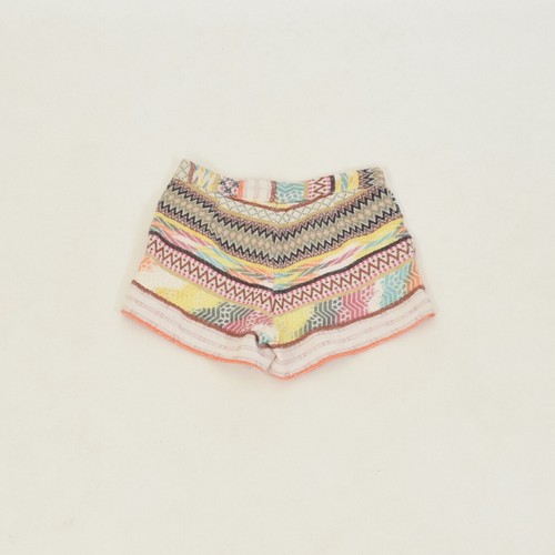 Pantaloncini Quinn S colorati tribali ricamati tela boho festival abito pantaloncini - Foto 3 di 5