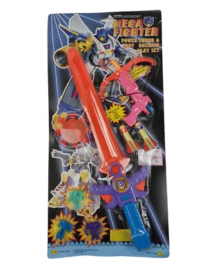 Vintage 1993 Chap Mei Mega Fighter Power Sword Playset New On Card Bootleg 