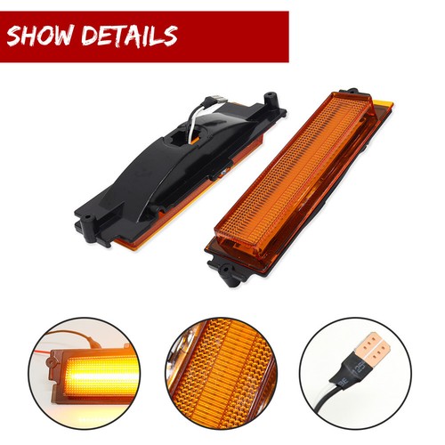 For 1981-1988 Chevy Monte Carlo SS Amber LED Front & Red Rear Side Marker Lights - Picture 5 of 14