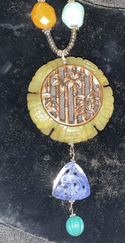 VTG Handmade Carved Jade Necklace/Bracelet/Earrings Diane Dede Jaderholm Designs - Picture 7 of 14
