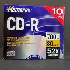10 Pack Memorex CD-R Recordable Compact Disks 700MB 80 Min 52X NEW