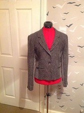 Quality VINTAGE MISS SELFRIDGE pure new wool Jacket, 12, 23" L, vgc