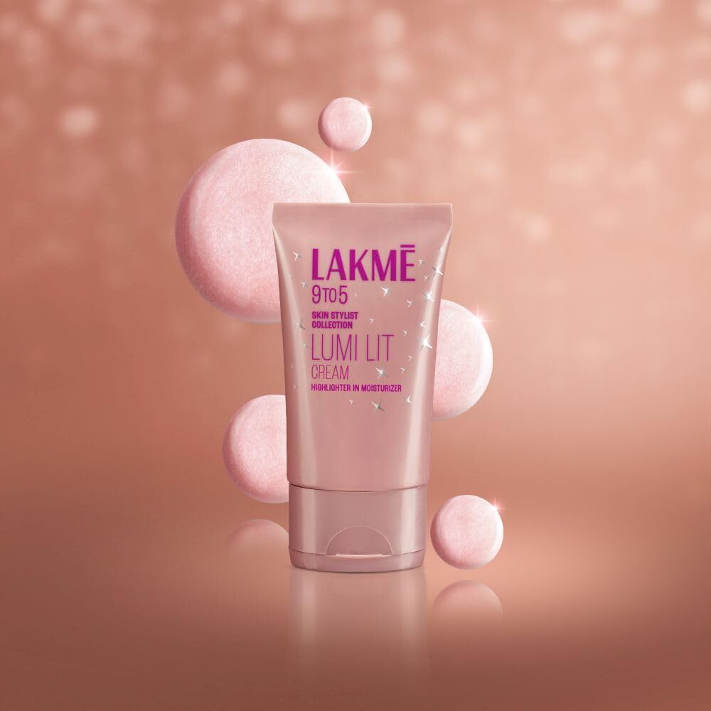 Lakme Lumi Cream dewy rose Moisturizer with Highlighter For a 3D