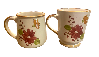 Lot Vintage Stonecrest Mugs Plum Blossom 901 & 701 Korea Excellent