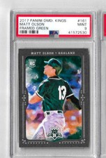 2017 Panini Diamond Kings Matt Olson Framed Green Mint PSA 9 RC