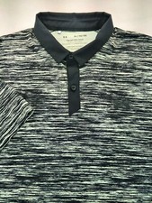 Under Armour The Iso-Chill Loose Men XL Short Sleeve Polo Golf Shirt Black/Green
