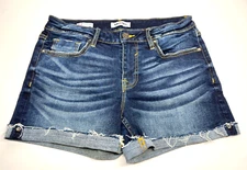 Vigoss Denim Shorts Womens 27 Dark Faded Wash Jagger Cutoff Blue Jean Boho
