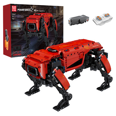 MOULD KING Rot Robot Dog Hund Roboter Bausteine Kinder Spielzeug MOC 15067