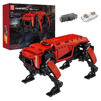 MOULD KING Rot Robot Dog Hund Roboter Bausteine Kinder Spielzeug MOC 15067