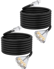 2ft 12 Gauge Outdoor Extension Cord With 3outlets 3pack Heavy Duty 3 Prong Exten
