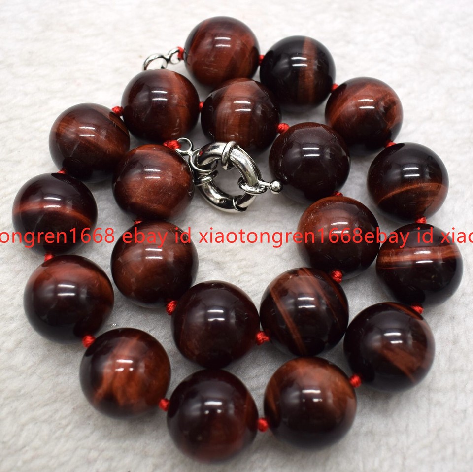 10mm Red Tiger Eye Round Natural Gemstone Beads At ₹ 100/piece | Gemstone Beads In Jaipur | ID - Foto 3