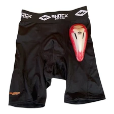 Shock Doctor Compression Short with Bio-Flex Protective Cup Size Boys Medium