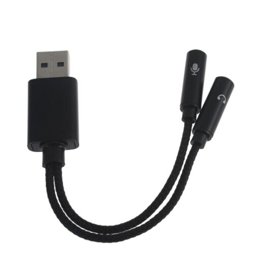 USB-A to 3.5mm Microphone Headset Sound Card Male to 2 Female Adapter - Afbeelding 6 van 9