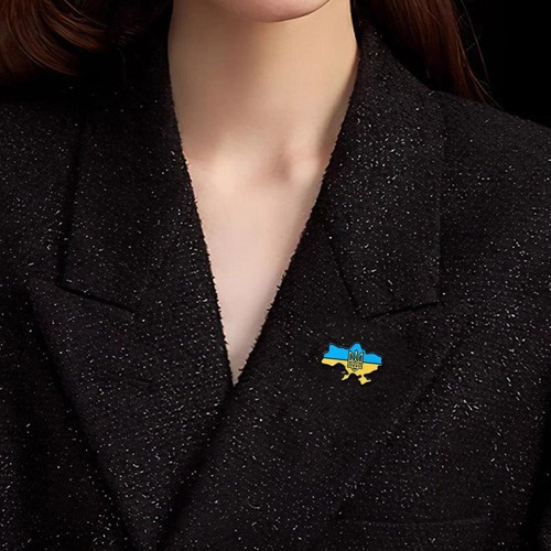 Ukraine Map Brooch New -Enamel Ukrainian National Lapel Pin ✨p - Picture 10 of 12