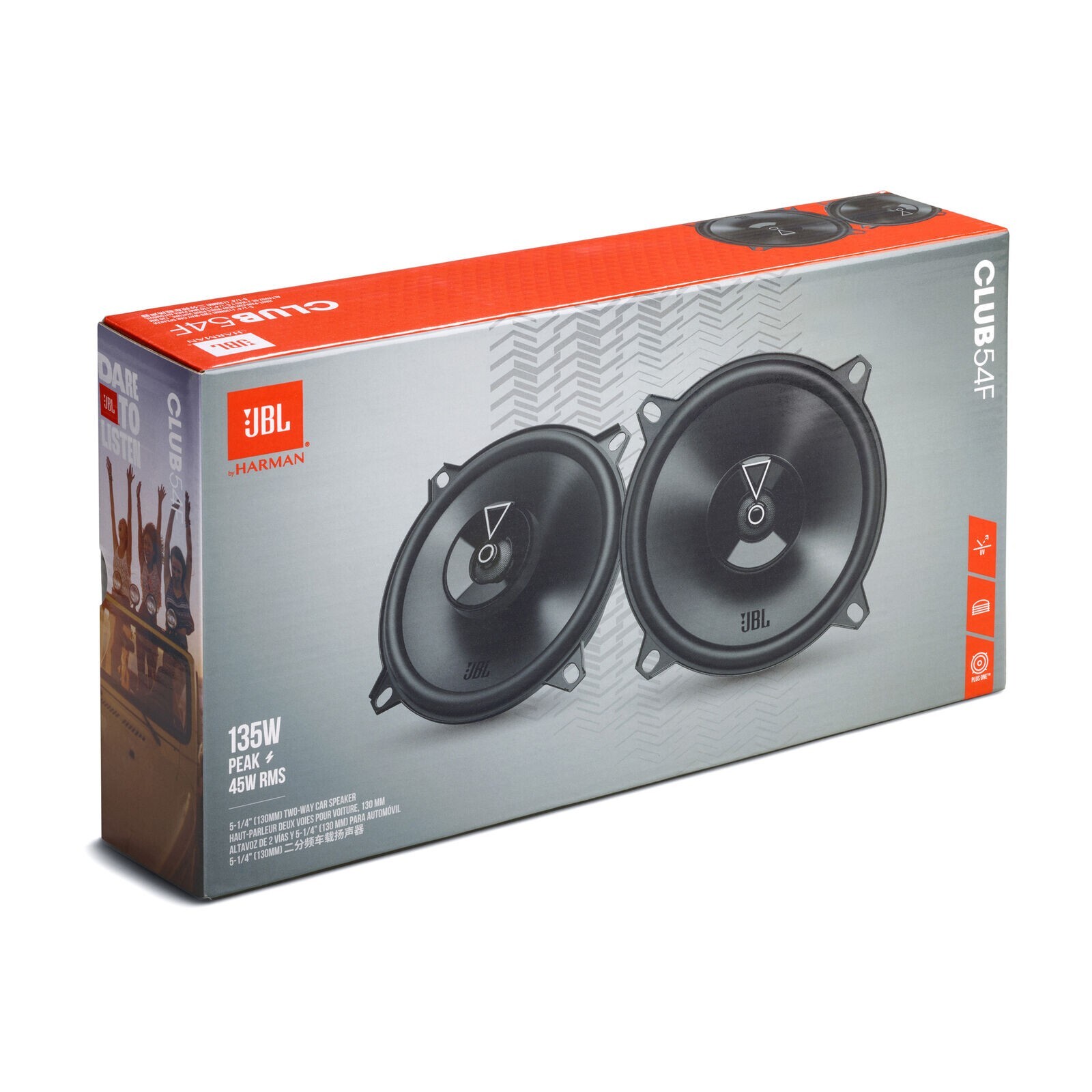 JBL CLUB 54F 135 Watts 525 2-Way Coaxial Car Speakers 5-14 NEW PAIR 1589000₽