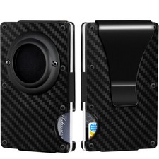 RFID Blocking Mens Airtag Wallet Case ID Card Holder Air Tag Cover Money Clip US