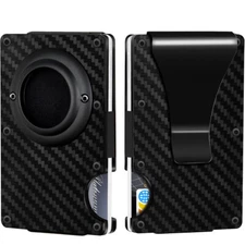 RFID Blocking Mens Airtag Wallet Case ID Card Holder Air Tag Cover Money Clip US