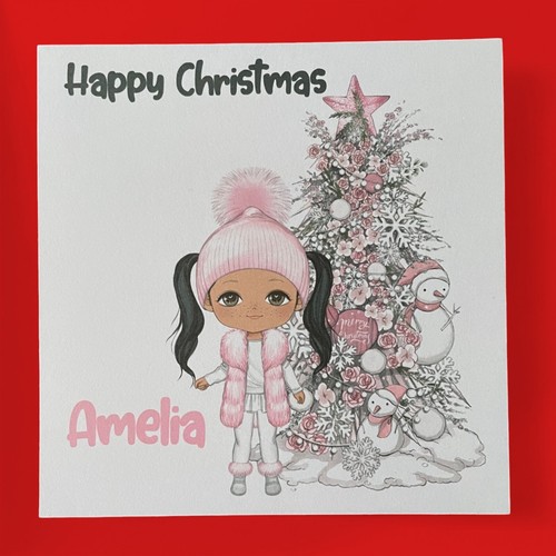 Personalisierte Weihnachtskarte Enkelin Tochter Nichte Patenkind kleines Mädchen - Bild 4 von 14