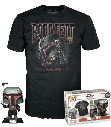 Funko POP! Tees: Star Wars Boba Fett T-Shirt & Vinyl Figure Set - Size XL