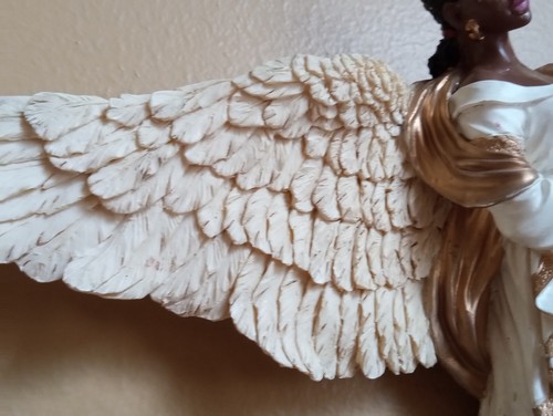 Afroamerikanischer Schutzengel Wandskulptur - Bild 4 von 17