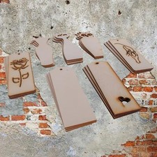 Choice of Decorative Wooden Bookmarks | Wood Tags Plain Unpainted Craft Shape