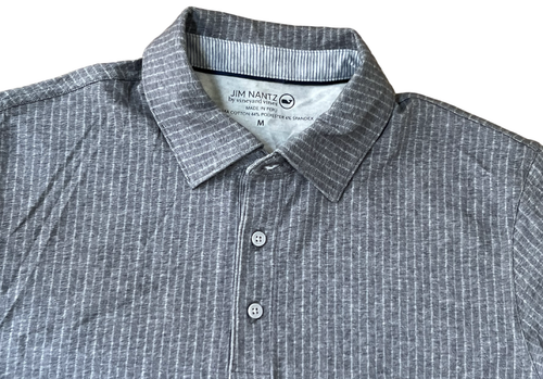 VINEYARD VINES JIM NANTZ DARK GRAY HEATHERED PRINTED POLO SHIRT 1G010173 SZ M - Picture 8 of 16