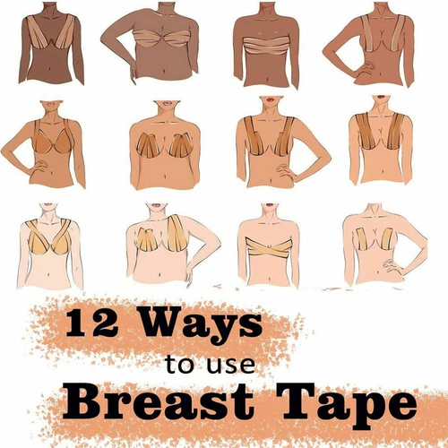 Boob Tape Bra, Breast Lift Tape for Contour Lift & Fashion Invisible Push Up Bra - Picture 5 of 31
