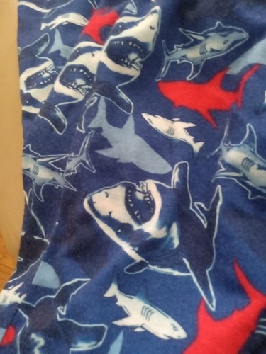 Faded Glory Sharks Flame Resistant Sleeveless Shorts Pajama Set Size S 6/7 - Picture 3 of 3